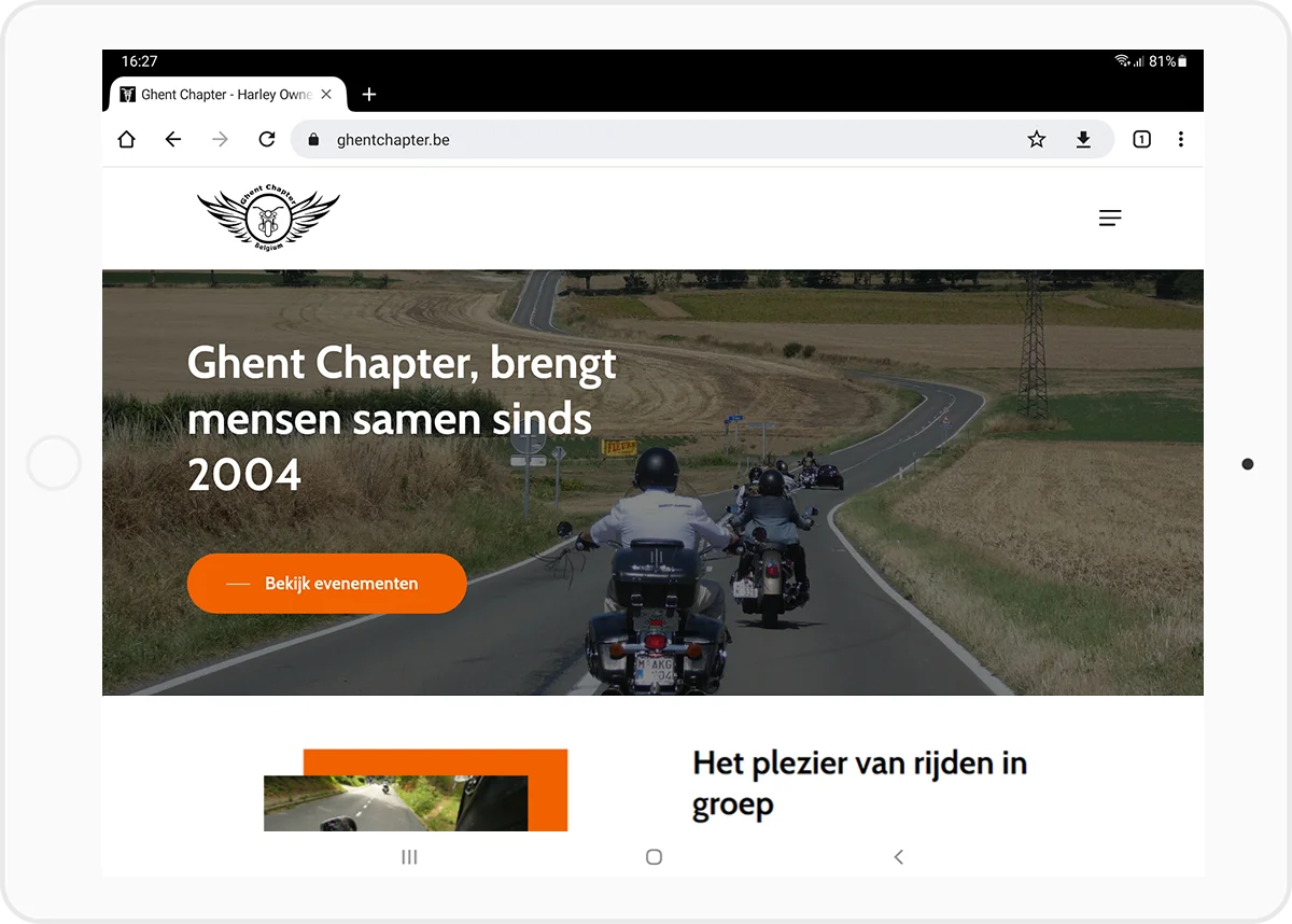 Ghent Chapter Website ontwikkeling