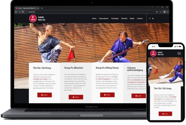 Website Shaolin.be - door Riseweb