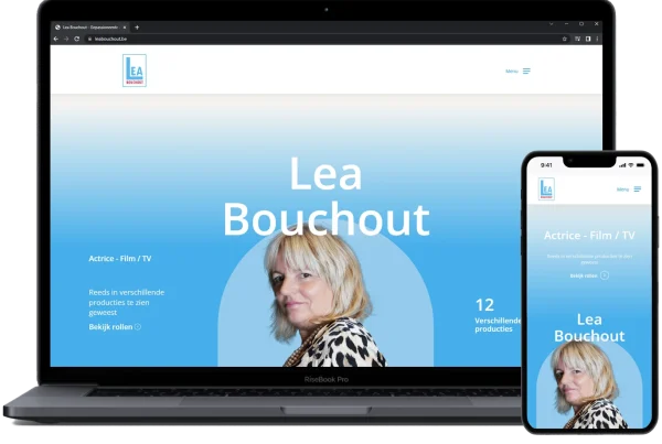 Website Lea Bouchout - door Riseweb