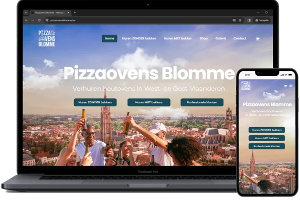 Website pizzaovensblomme.be - door Riseweb