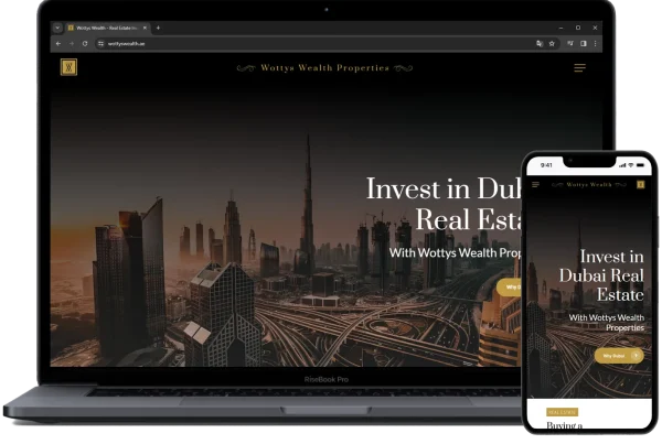 Website Wottys Wealth Properties - door Riseweb